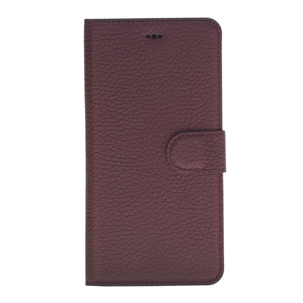 iPhone XS Max Burgundy Leather Detachable 2-in-1 Wallet Case with Card Holder - Hardiston - 4