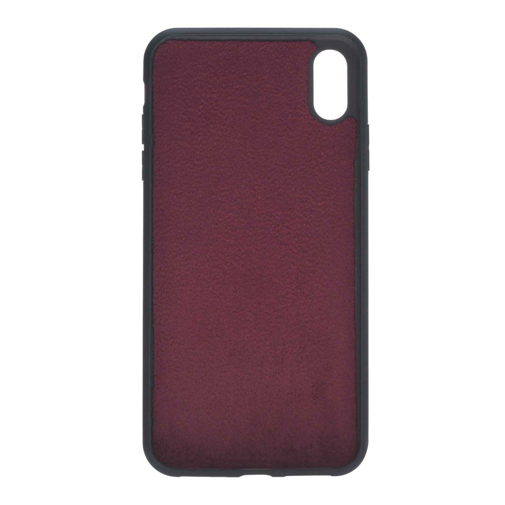 iPhone XS Max Burgundy Leather Detachable 2-in-1 Wallet Case with Card Holder - Hardiston - 7