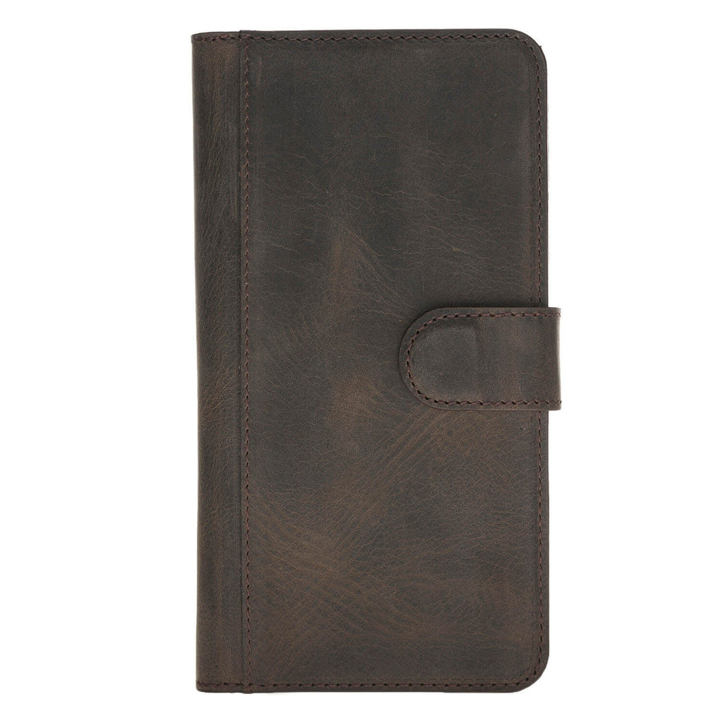 iPhone XS Max Mocha Leather Detachable Dual 2-in-1 Wallet Case with Card Holder - Hardiston - 5