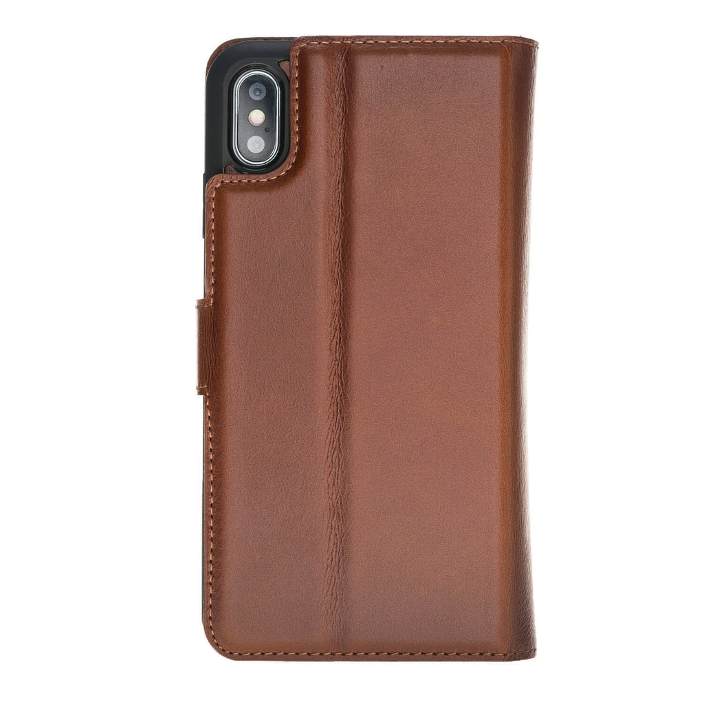 iPhone XS Max Russet Leather Detachable Dual 2-in-1 Wallet Case with Card Holder - Hardiston - 6