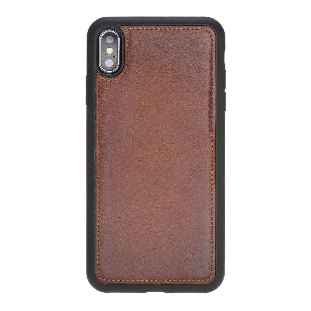 iPhone XS Max Russet Leather Detachable Dual 2-in-1 Wallet Case with Card Holder - Hardiston - 7