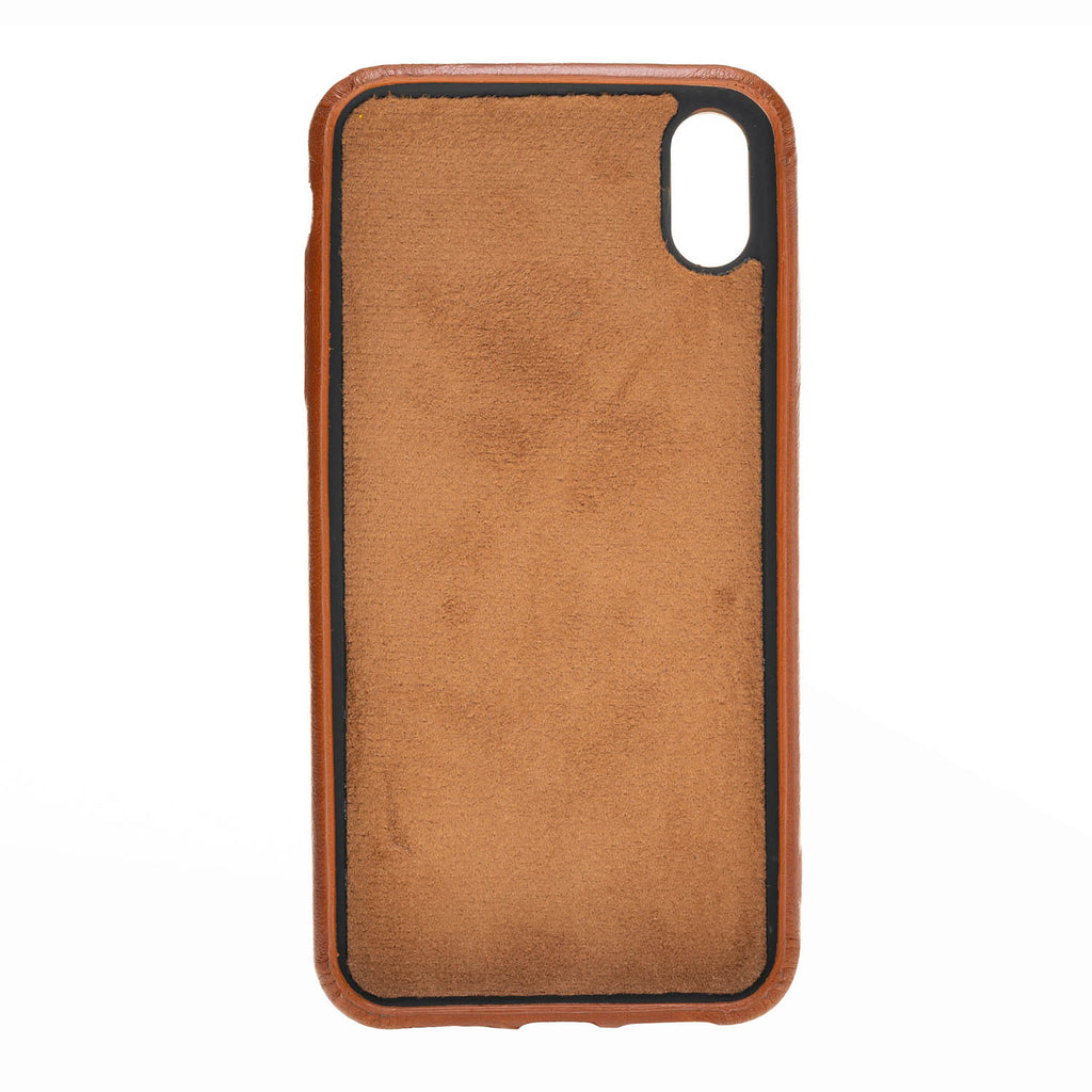 iPhone XS Max Russet Leather Snap-On Case with Card Holder - Hardiston - 4