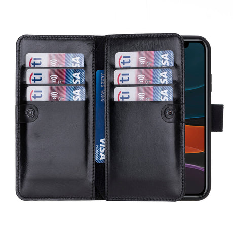 iPhone 11 Dual Fold Magnetic Detachable Leather Wallet Case by Hardiston - premium iPhone 11 Cases