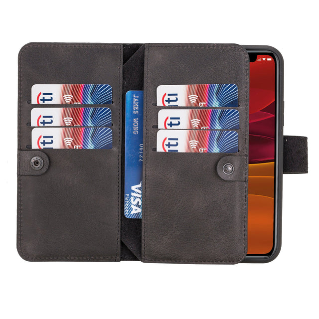 iPhone 11 Pro Dual Fold Magnetic Detachable Leather Wallet Case by Hardiston - premium iPhone 11 Cases