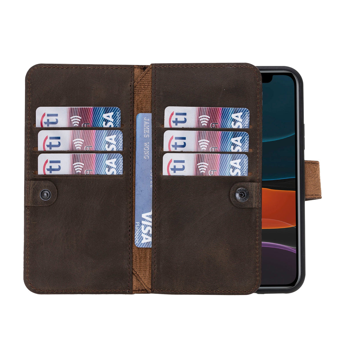 iPhone 11 Pro Dual Fold Magnetic Detachable Leather Wallet Case by Hardiston - premium iPhone 11 Cases