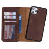 iPhone 11 Pro Max Dual Fold Magnetic Detachable Leather Wallet Case by Hardiston - premium iPhone 11 Cases