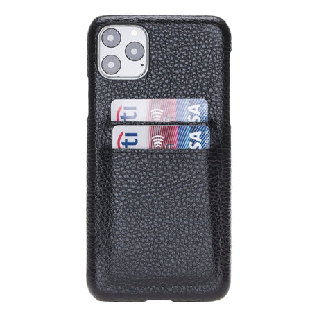 iPhone 11 Pro Max Snap - on Leather Case with Credit Card Slots by Hardiston - premium iPhone 11 Cases