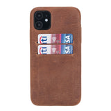 iPhone 11 Snap - on Full Cover Leather Case with Credit Card Slots by Hardiston - premium iPhone 11 Cases