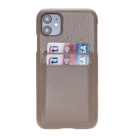 iPhone 11 Snap - on Leather Case with Credit Card Slots by Hardiston - premium iPhone 11 Cases