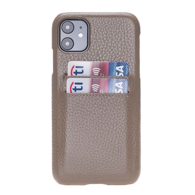 iPhone 11 Snap - on Leather Case with Credit Card Slots by Hardiston - premium iPhone 11 Cases