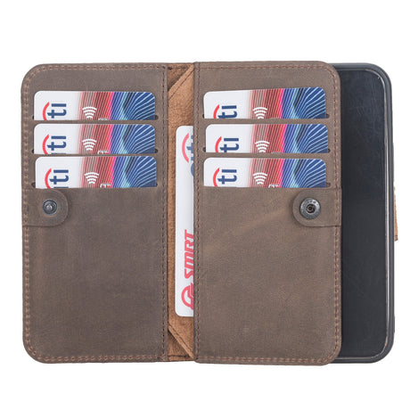 iPhone 12 Mini Leather Dual Wallet Case by Hardiston - premium iPhone 12 Cases