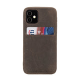 iPhone 12 Mini Snap - on Full Cover Leather Case with Credit Card Slots by Hardiston - premium iPhone 12 Cases