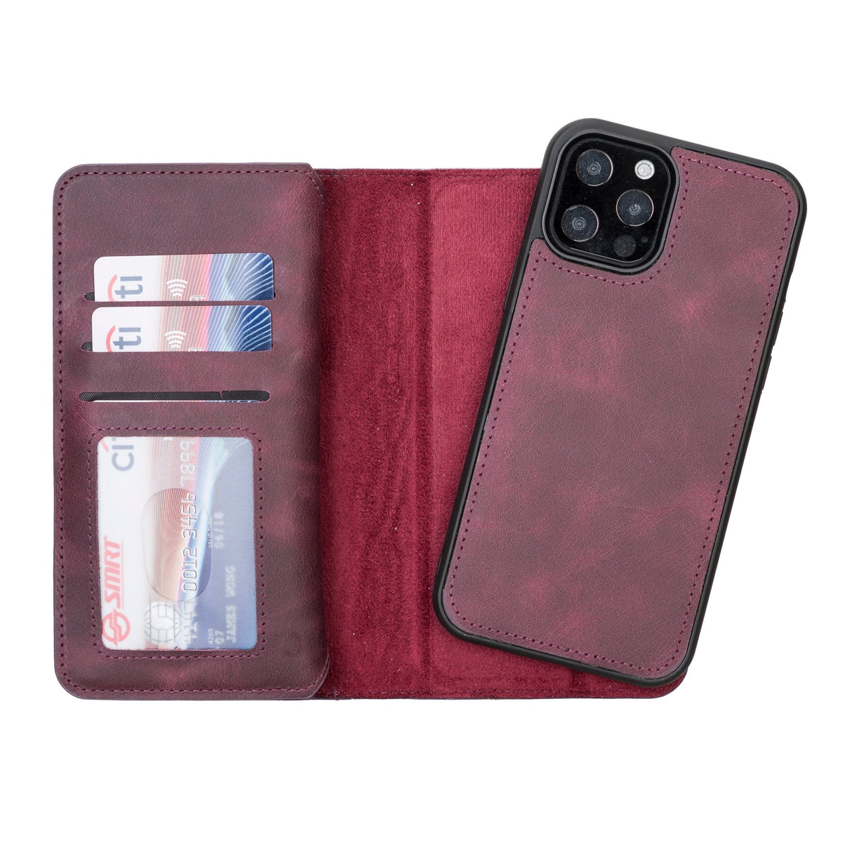 iPhone 12 Pro Dual Fold Leather Wallet Case by Hardiston - premium iPhone 12 Cases