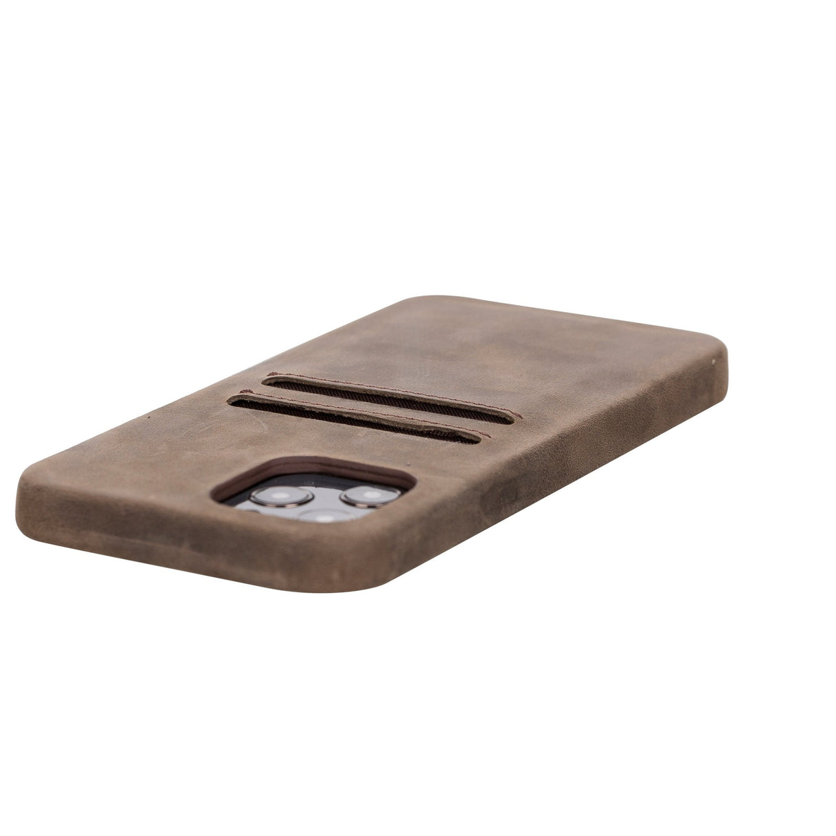 iPhone 12 Pro Max Snap - on Full Cover Leather Case with Credit Card Slots by Hardiston - premium iPhone 12 Cases