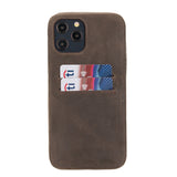 iPhone 12 Pro Max Snap - on Full Cover Leather Case with Credit Card Slots by Hardiston - premium iPhone 12 Cases