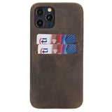 iPhone 12 Pro Snap - on Full Cover Leather Case with Credit Card Slots by Hardiston - premium iPhone 12 Cases