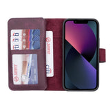 iPhone 13 Mini Leather Dual Wallet Case by Hardiston - premium iPhone 13 Cases