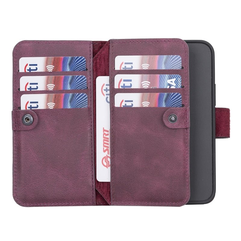iPhone 13 Mini Leather Dual Wallet Case by Hardiston - premium iPhone 13 Cases