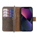 iPhone 13 Mini Leather Dual Wallet Case by Hardiston - premium iPhone 13 Cases