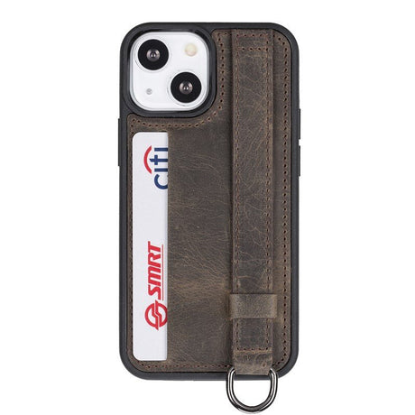 iPhone 13 Mini Snap - on Leather Grip Case by Hardiston - premium iPhone 13 Cases