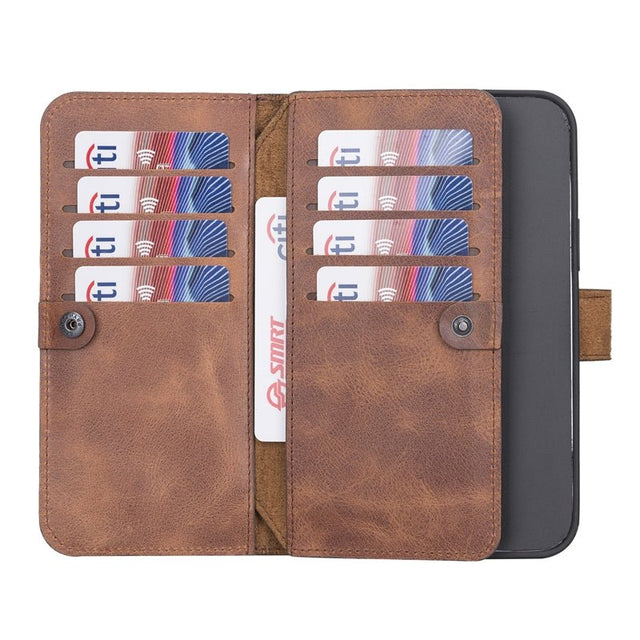 iPhone 13 Pro Max Leather Dual Wallet Case by Hardiston - premium mws_apo_generated