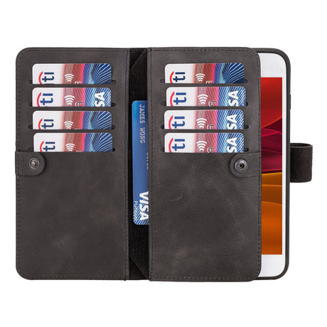 iPhone 8 Plus / iPhone 7 Plus Dual Fold Magnetic Detachable Leather Wallet Case by Hardiston - premium iPhone 7 - 8 - SE Cases