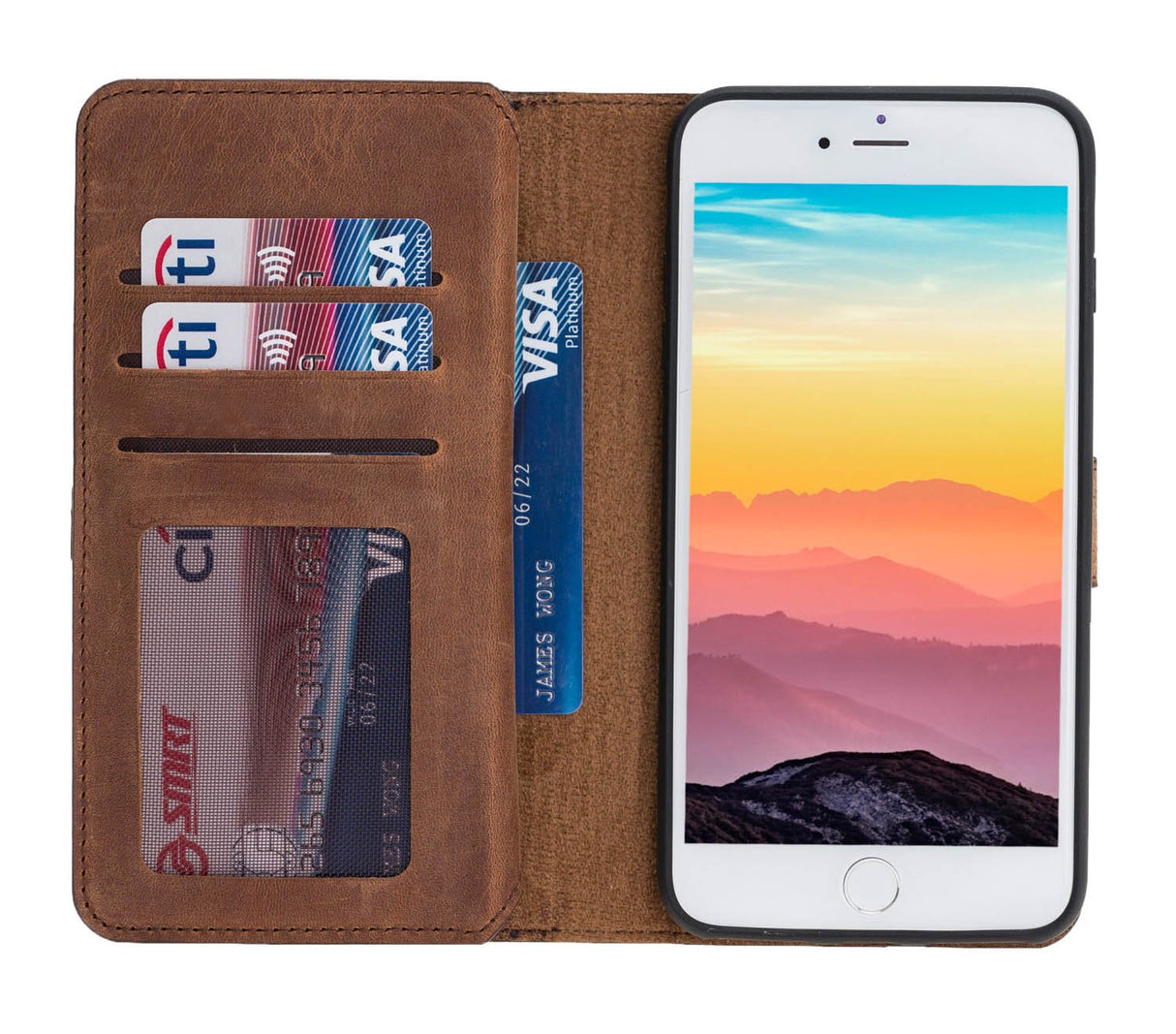 iPhone 8 Plus / iPhone 7 Plus Dual Fold Magnetic Detachable Leather Wallet Case by Hardiston - premium iPhone 7 - 8 - SE Cases