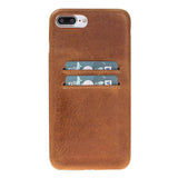 iPhone 8 Plus / iPhone 7 Plus Snap - on Full Cover Leather Case with Credit Card Slots by Hardiston - premium iPhone 7 - 8 - SE Cases