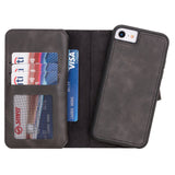 iPhone SE / iPhone 8 / iPhone 7 Dual Fold Magnetic Detachable Leather Wallet Case by Hardiston - premium iPhone 7 - 8 - SE Cases