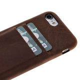 iPhone SE / iPhone 8 / iPhone 7 Snap - on Full Cover Leather Case with Credit Cards by Hardiston - premium iPhone 7 - 8 - SE Cases