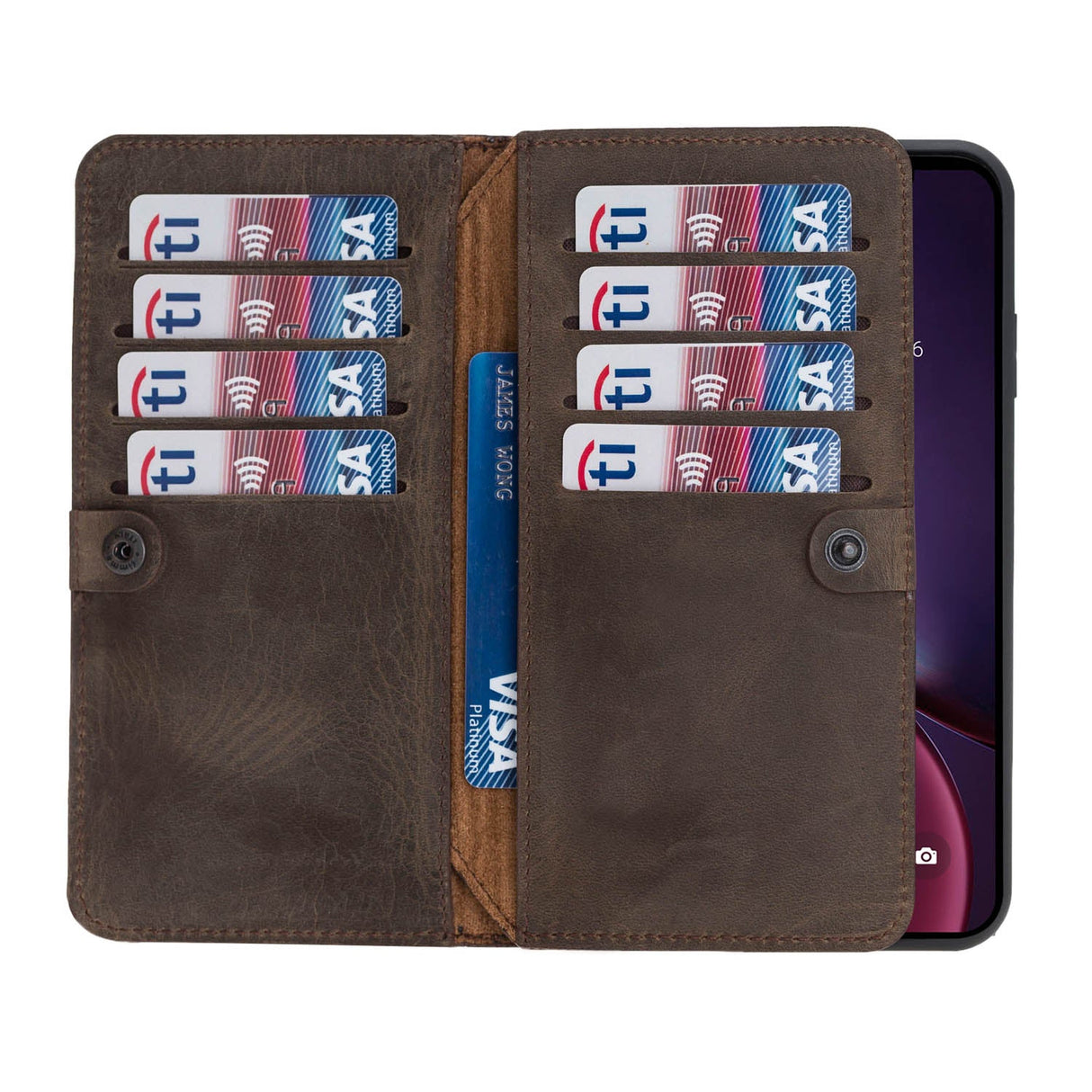 iPhone X / XS Dual Fold Magnetic Detachable Leather Wallet Case by Hardiston - premium iPhone 10 (X) Cases