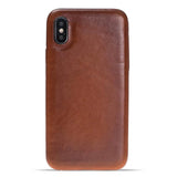 iPhone X / XS Snap - on Full Cover Leather Case by Hardiston - premium iPhone 10 (X) Cases