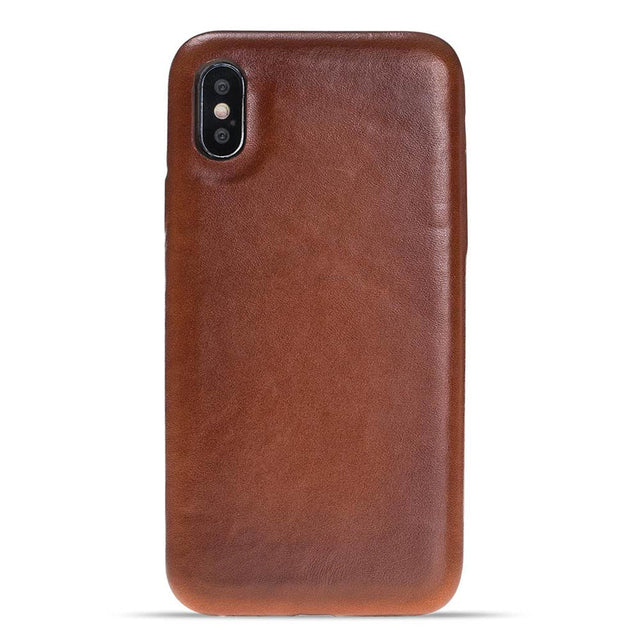 iPhone X / XS Snap - on Full Cover Leather Case by Hardiston - premium iPhone 10 (X) Cases