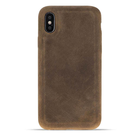 iPhone X / XS Snap - on Full Cover Leather Case by Hardiston - premium iPhone 10 (X) Cases