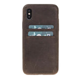 iPhone X / XS Snap - on Full Cover Leather Case with Credit Card Slots by Hardiston - premium iPhone 10 (X) Cases