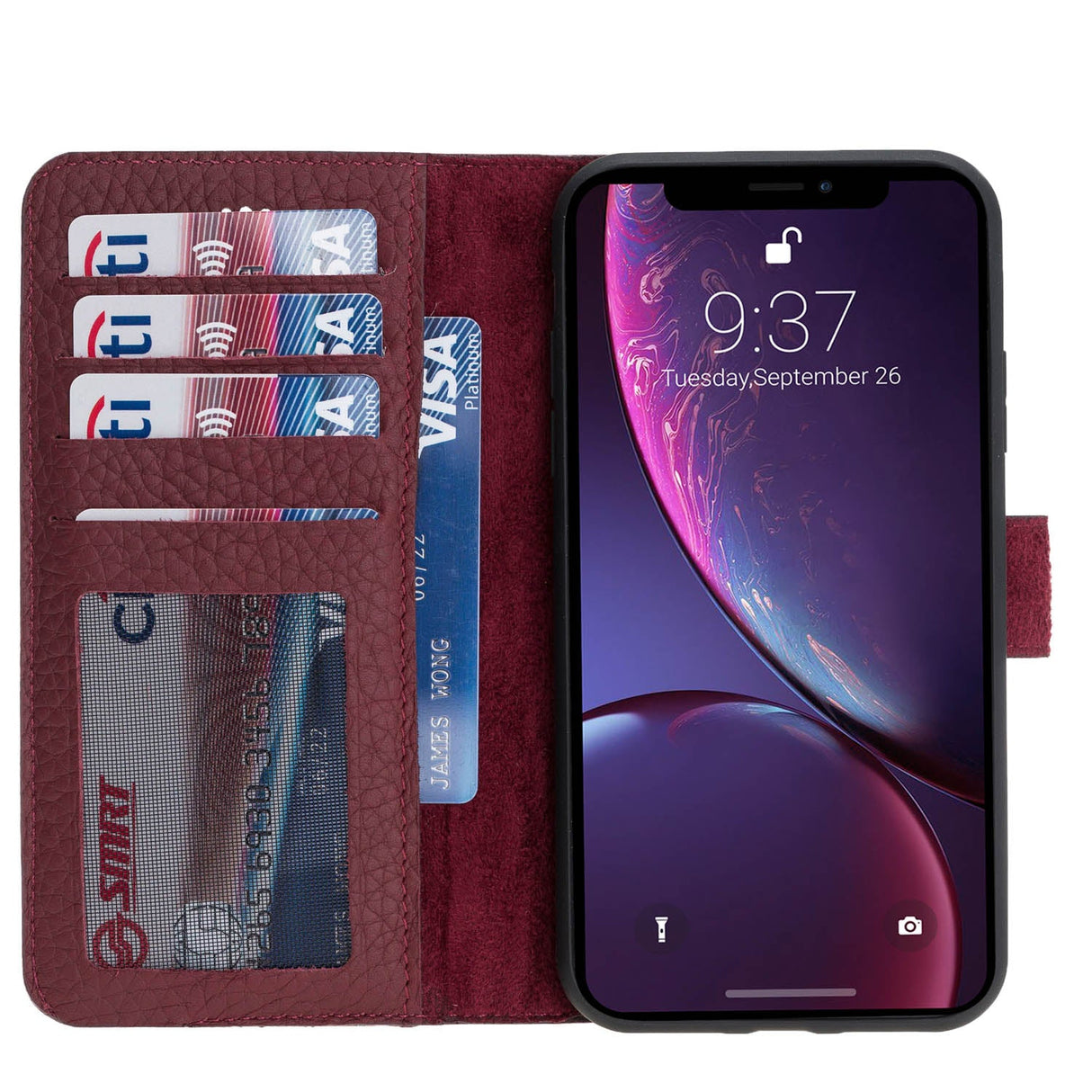 iPhone XR Leather Wallet Case by Hardiston - premium iPhone 10 (X) Cases