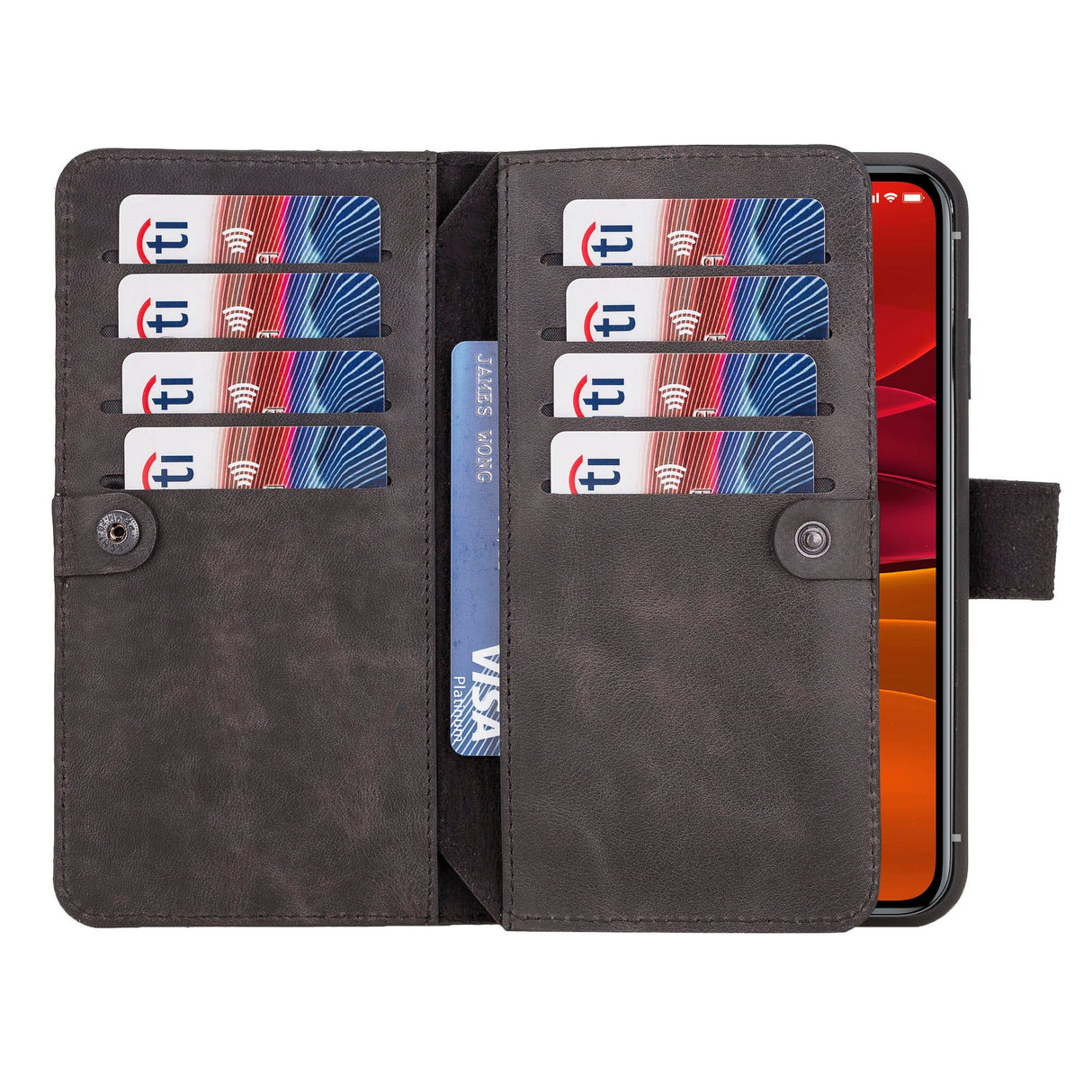 iPhone XS Max Dual Fold Magnetic Detachable Leather Wallet Case by Hardiston - premium iPhone 10 (X) Cases