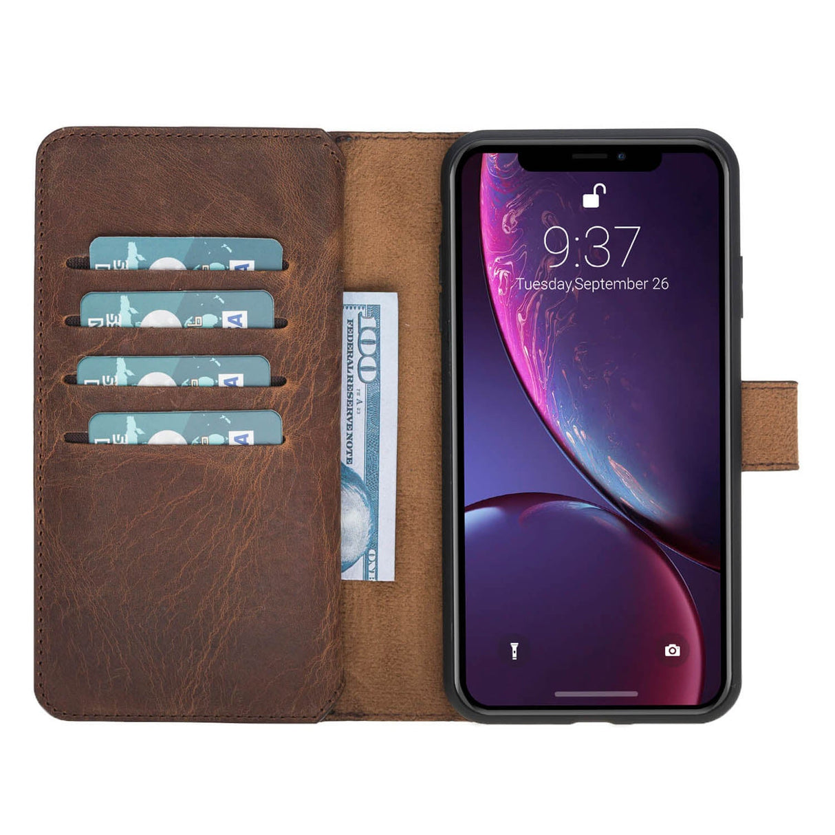 iPhone XS Max Dual Fold Magnetic Detachable Leather Wallet Case by Hardiston - premium iPhone 10 (X) Cases