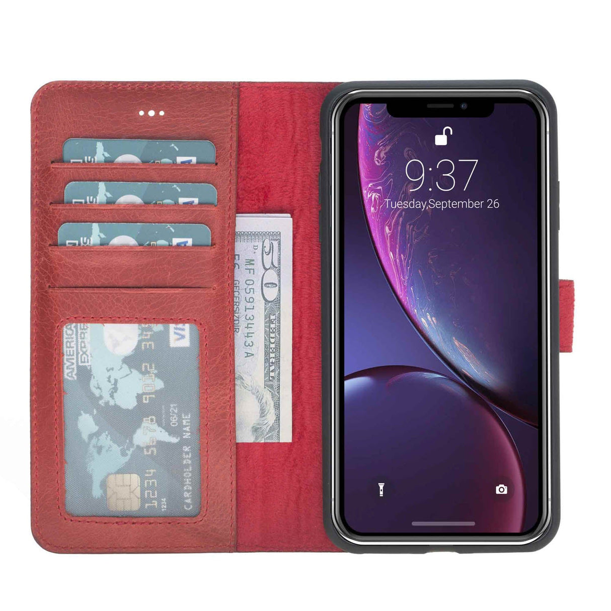 iPhone XS Max Leather Wallet Case by Hardiston - premium iPhone 10 (X) Cases