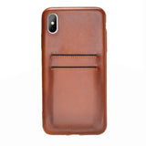iPhone Xs Max Snap - on Full Cover Leather Case with Credit Card Slots by Hardiston - premium iPhone 10 (X) Cases
