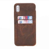 iPhone Xs Max Snap - on Full Cover Leather Case with Credit Card Slots by Hardiston - premium iPhone 10 (X) Cases