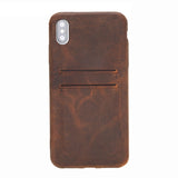 iPhone Xs Max Snap - on Full Cover Leather Case with Credit Card Slots by Hardiston - premium iPhone 10 (X) Cases