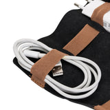 Leather Cable Organizer & Charger Pouch by Hardiston - premium Cable Organizers