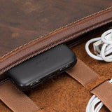 Leather Cable Organizer & Charger Pouch by Hardiston - premium Cable Organizers