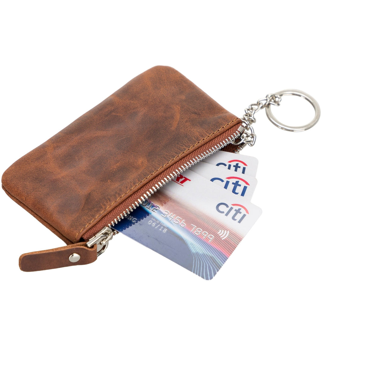 Leather Hand Purse with Keychain Holder - Hardiston by Hardiston - premium Coin Pouch