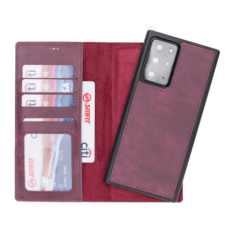 Samsung Galaxy NOTE 20 Ultra Magnetic Detachable Leather Wallet Case by Hardiston - premium Samsung Note 20 Cases