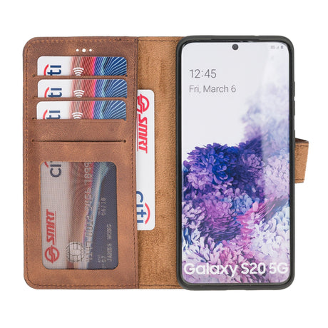 Samsung Galaxy S20 Magnetic Detachable Leather Wallet Case by Hardiston - premium Samsung S - 20 Cases