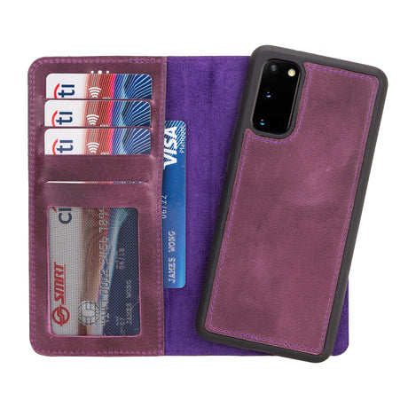Samsung Galaxy S20 Magnetic Detachable Leather Wallet Case by Hardiston - premium Samsung S - 20 Cases