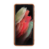 Samsung Galaxy S21 Snap - on Full Cover Leather Case with Credit Card Slots by Hardiston - premium Samsung S - 21 Cases