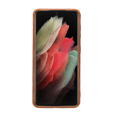 Samsung Galaxy S21 Snap - on Full Cover Leather Case with Credit Card Slots by Hardiston - premium Samsung S - 21 Cases